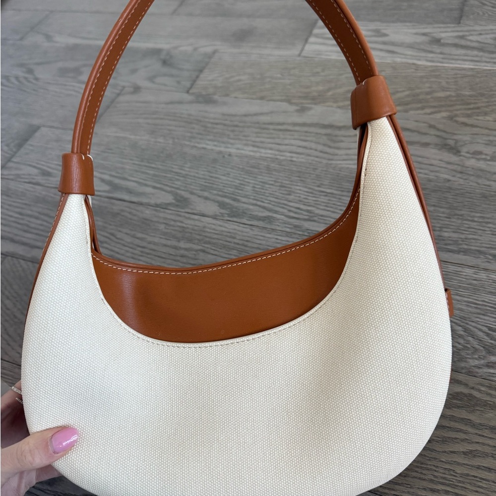 Chic Tan and Cream Shoulder Bag